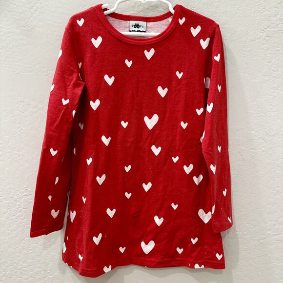 Paapii Red Hearts Long Sleeve Shirt - Picture 1 of 6